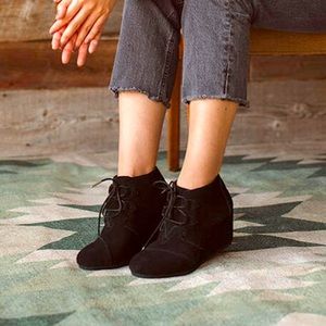 Toms wedge booties- NEVER WORN!!!